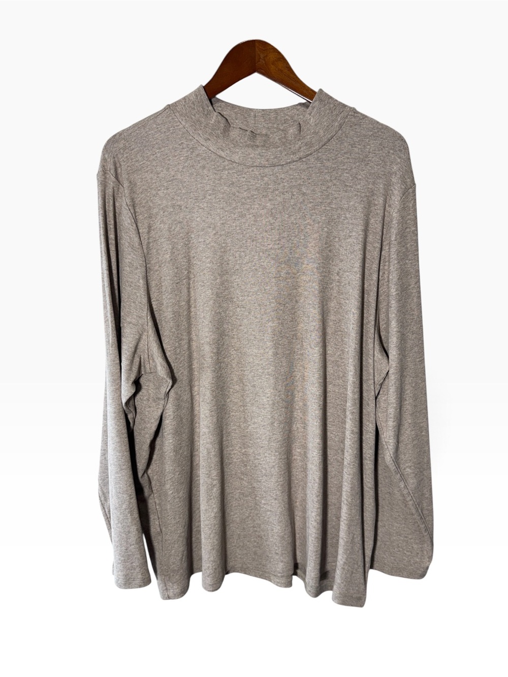 Pennington's Mock Neck Tan Long Sleeve Top Size 4X NWT